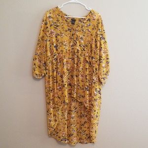 LEXIE - YELLOW CHIFFON BABYDOLL TUNIC